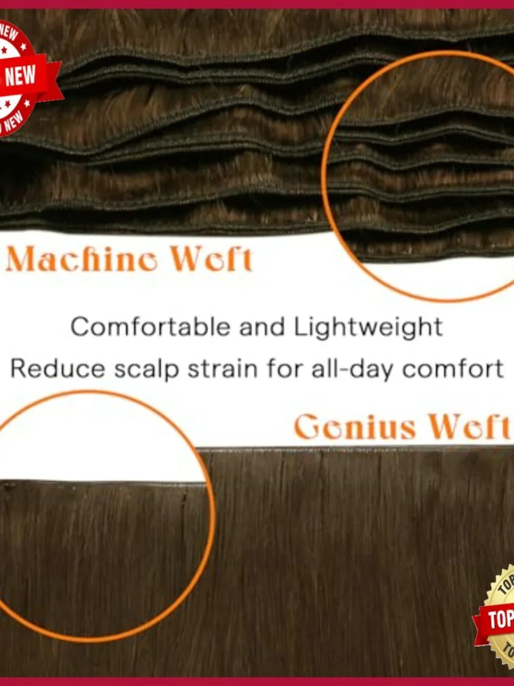 16 Inch Human Hair Extensions, Remy Weft, Sew-In, 50g, Natural Look